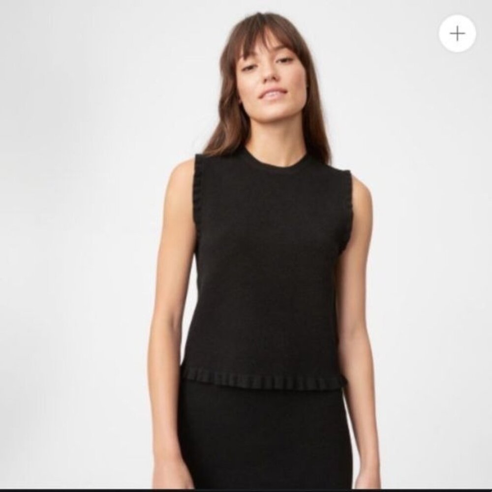 Club Monaco Metallic Italian Yarn Knit Tabiana Sweater Top